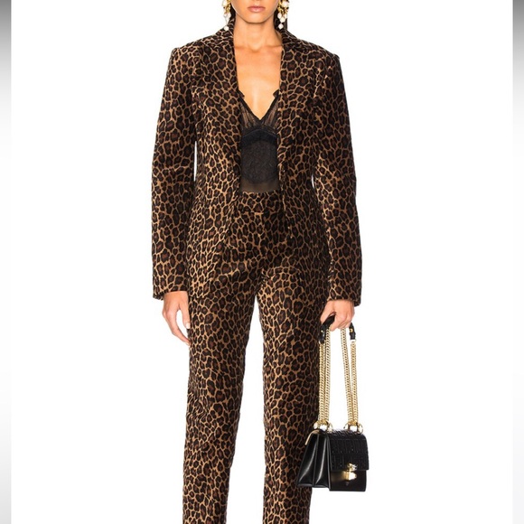 A.L.C. Mercer Leopard-Print Tailored Blazer Jacket - Picture 9 of 16